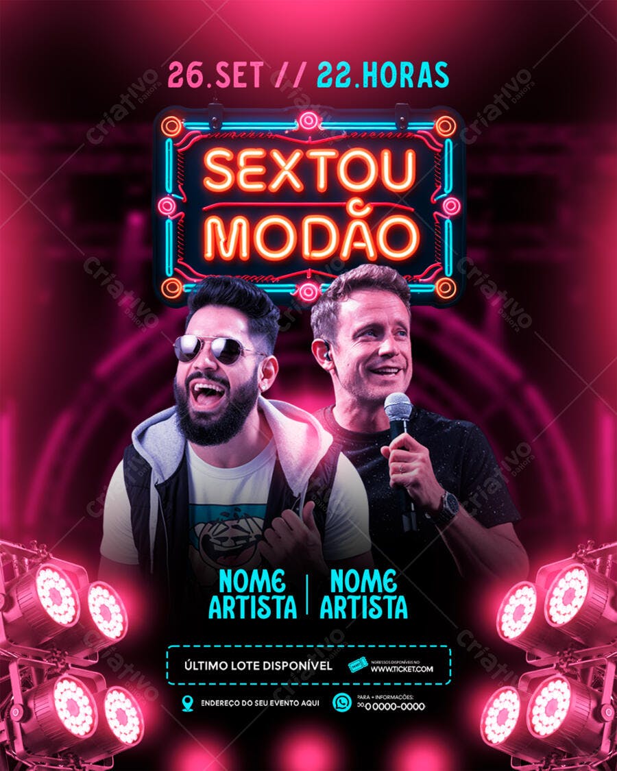 Flyer Festa Sertaneja SextaPSD Editável