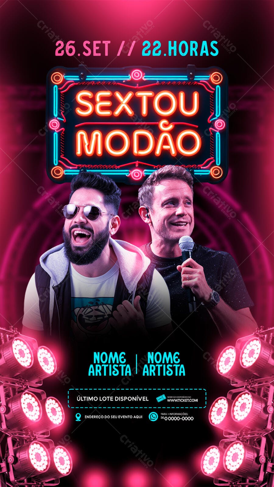 Flyer Festa Sexta-Feira PSD Editável