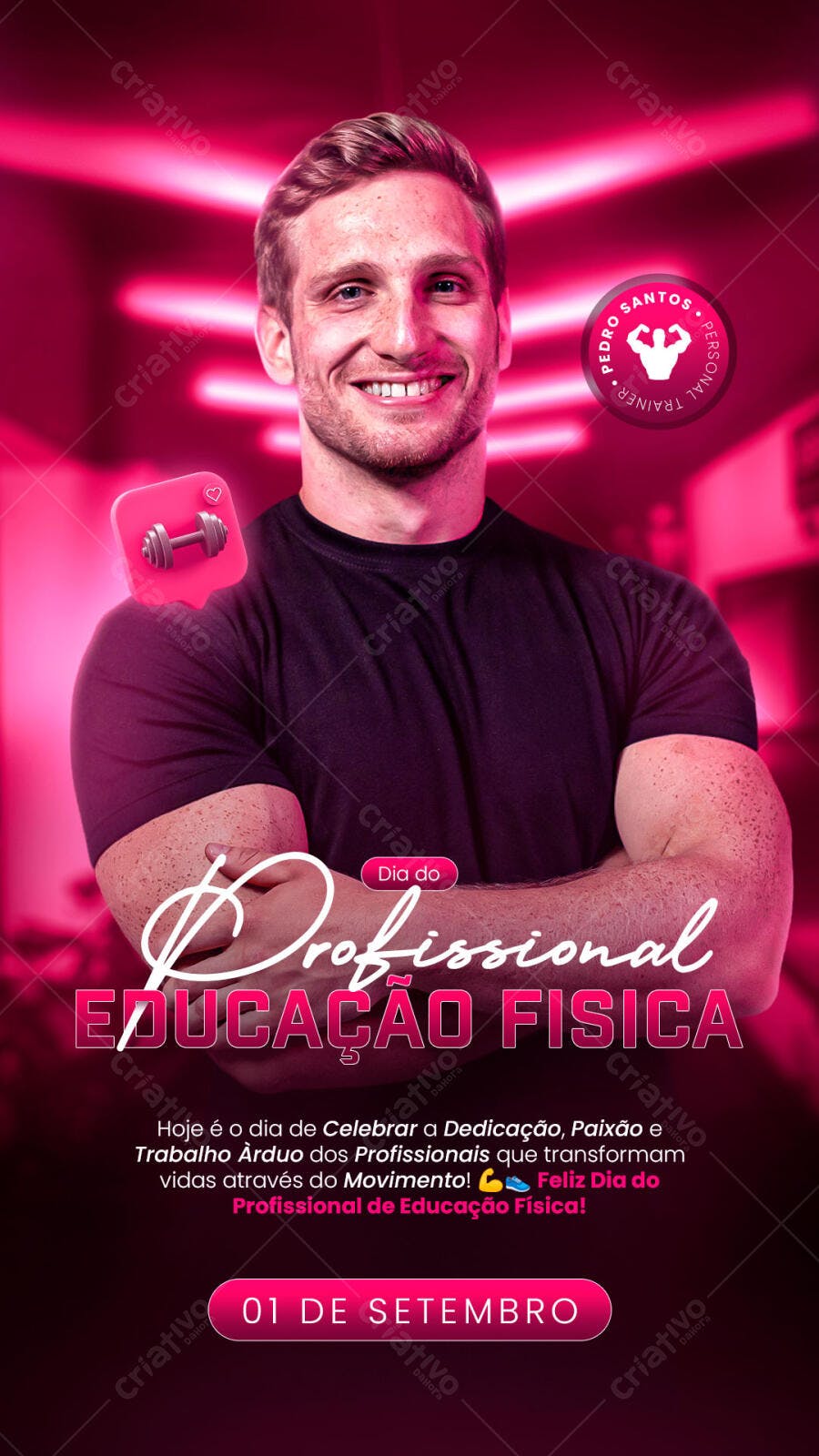 Flyer Dia do Profissional de Educação Física PSD Editável