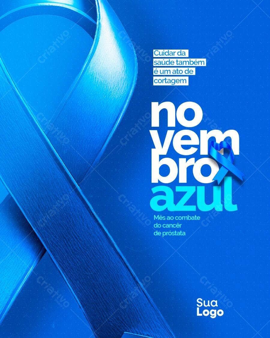 Flyer Novembro Azul PSD Editável