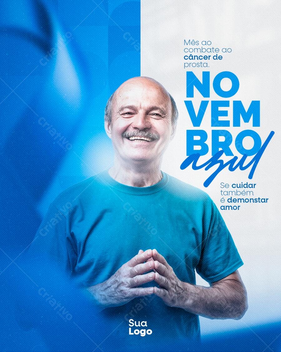 Flyer Novembro Azul PSD Editável
