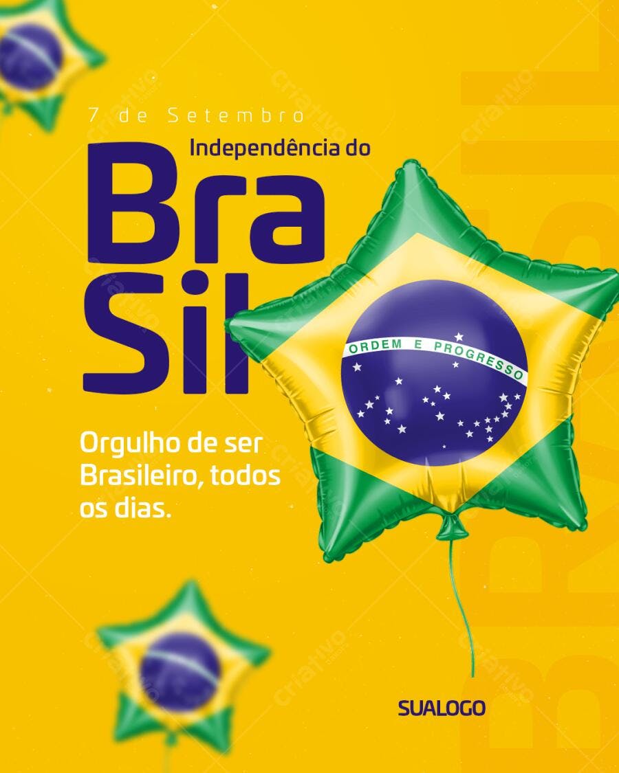 Flyer para 7 de Setembro PSD Editável
