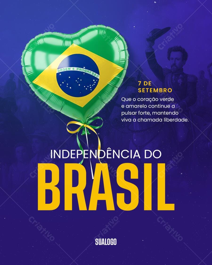 Flyer Independência do Brasil PSD Editável