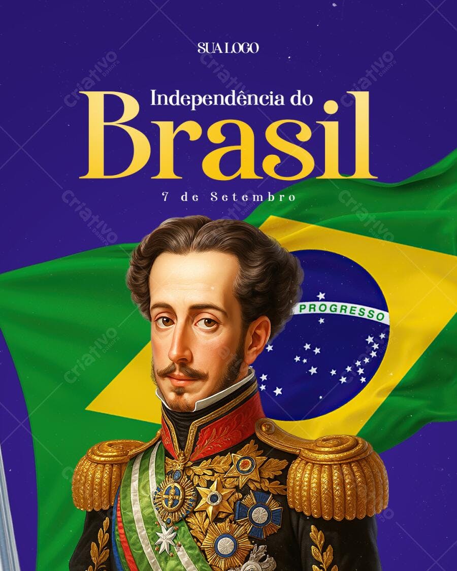 Flyer Independência do Brasil PSD Editável