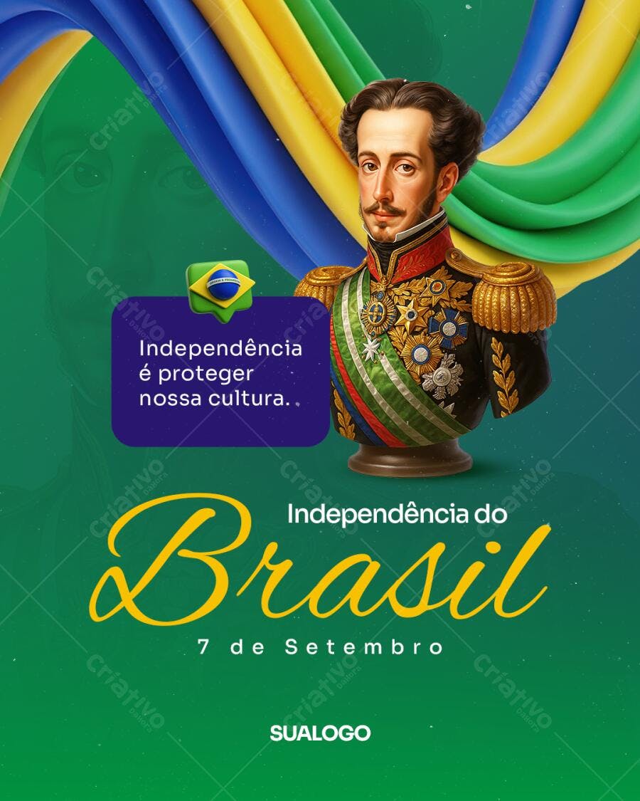 PSD para o Dia da Independência do Brasil Editável