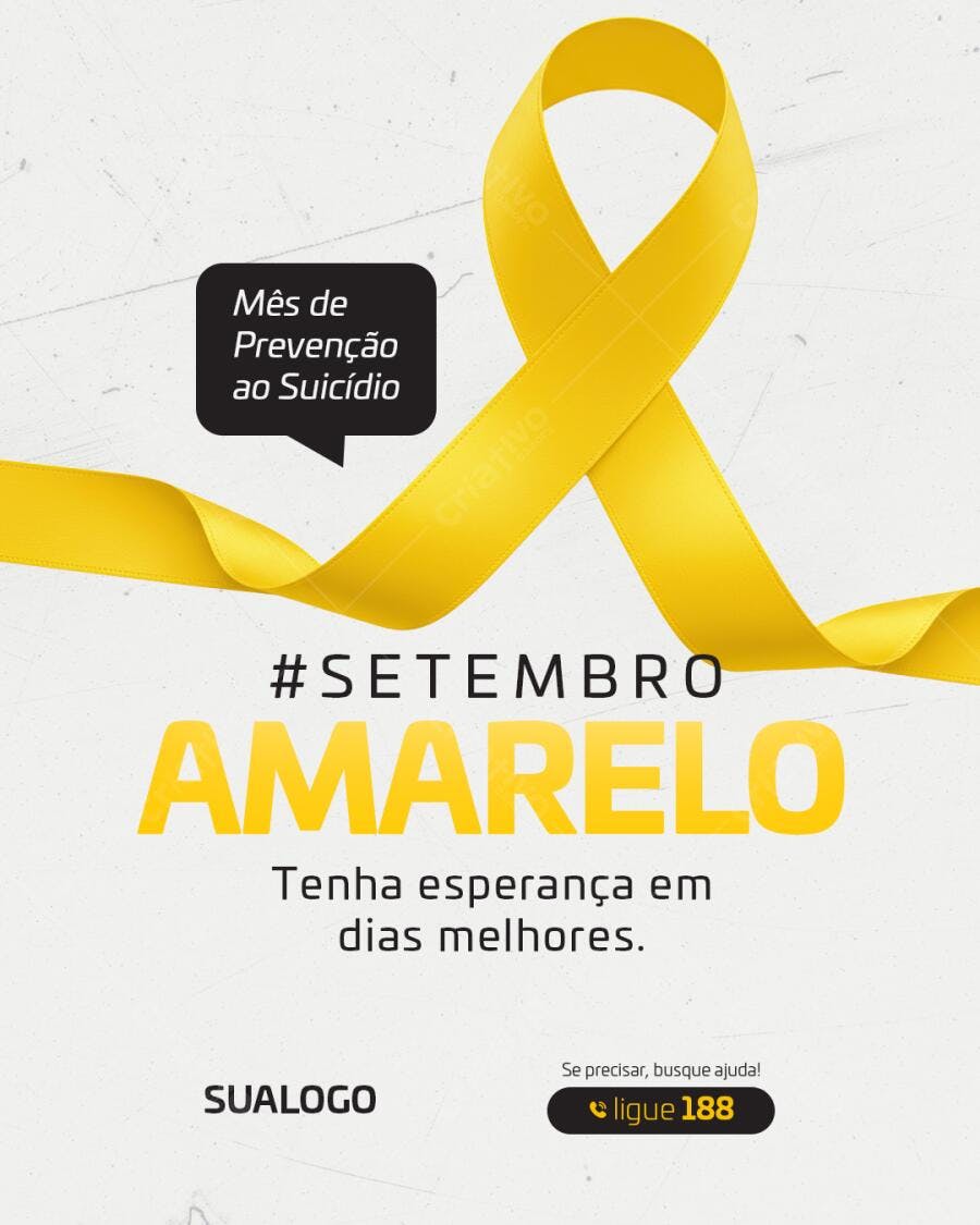 Flyer Setembro Amarelo PSD Editável