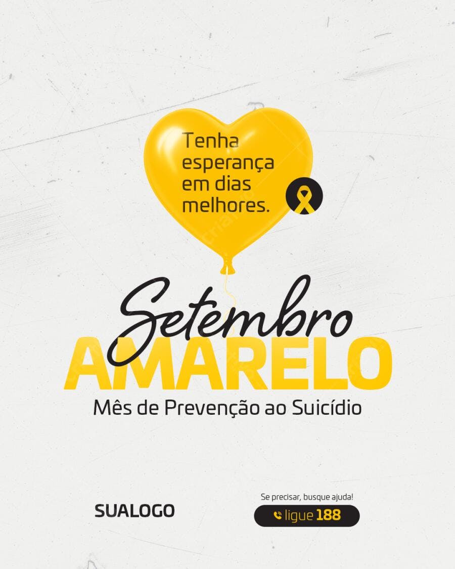 Post Setembro Amarelo PSD Editável