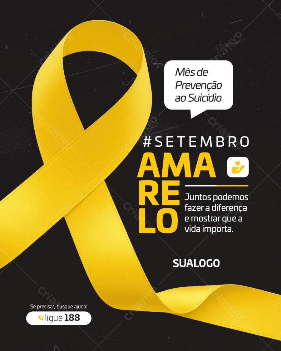 Flyer Setembro Amarelo PSD Editável