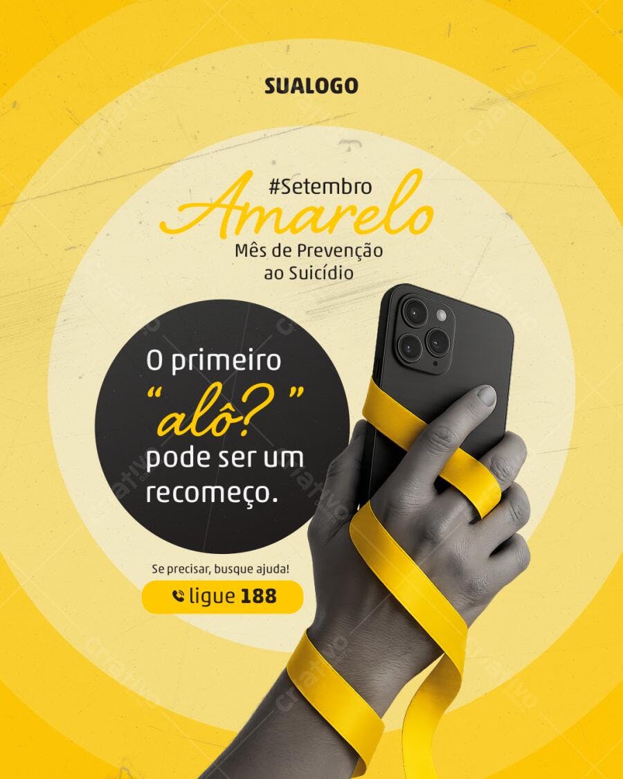 Flyer Setembro Amarelo PSD Editável
