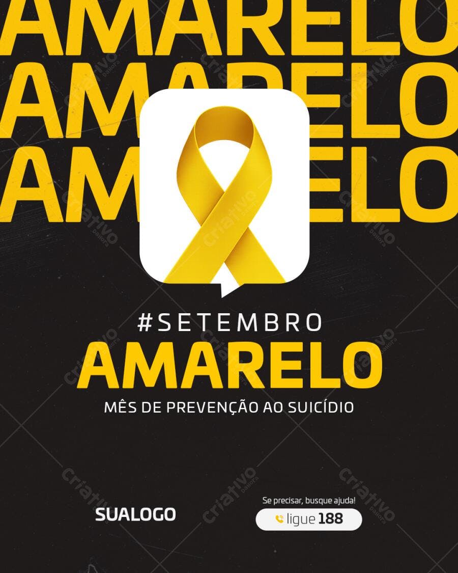 Flyer Setembro Amarelo PSD Editável