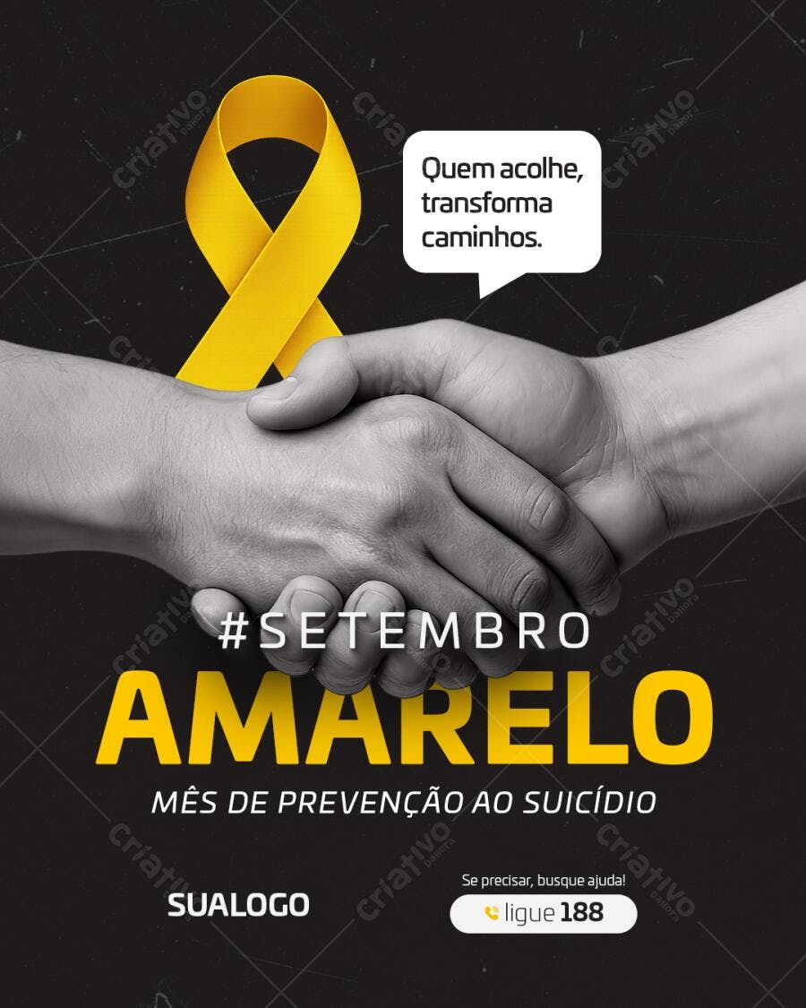 Flyer Setembro Amarelo PSD Editável