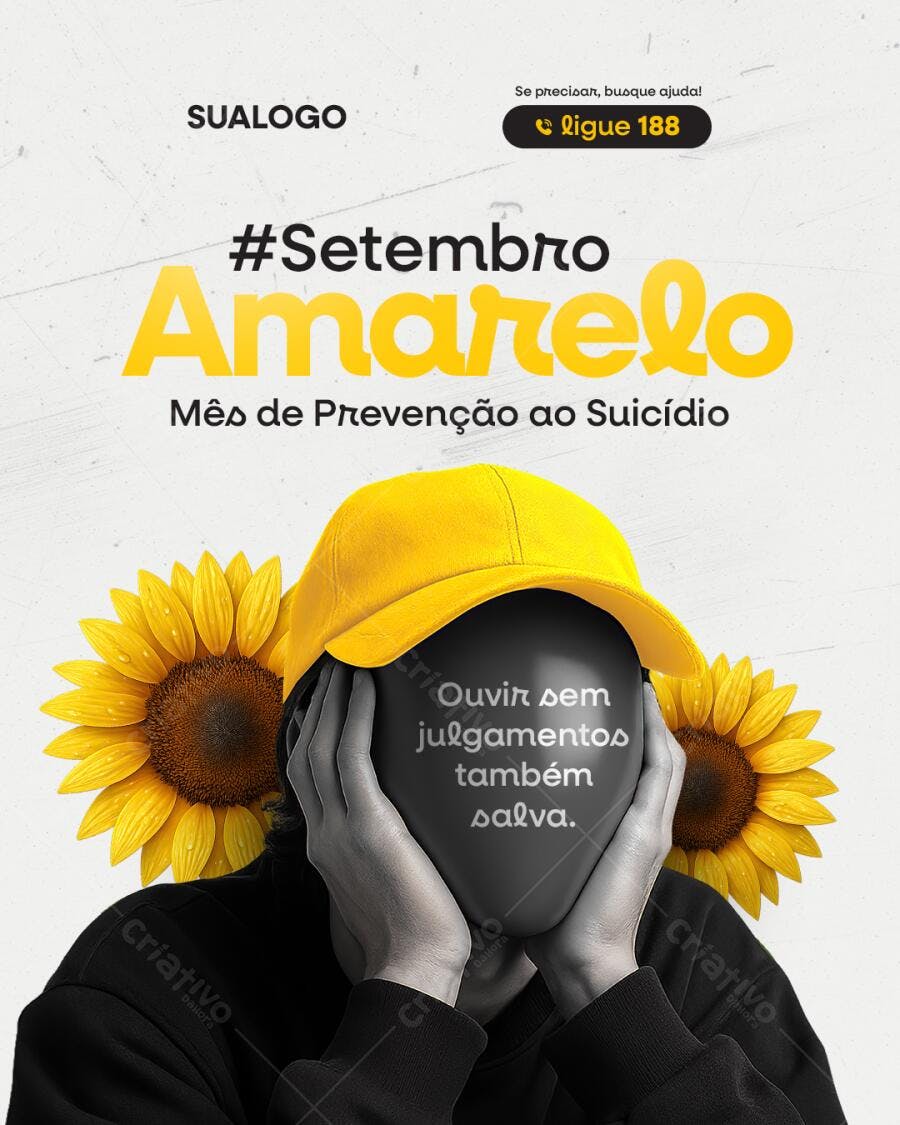 Flyer Setembro Amarelo PSD Editável