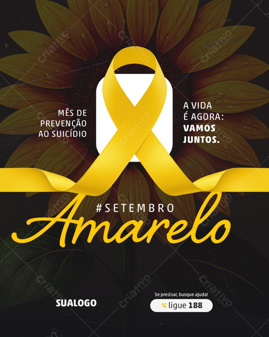 Flyer Setembro Amarelo PSD Editável