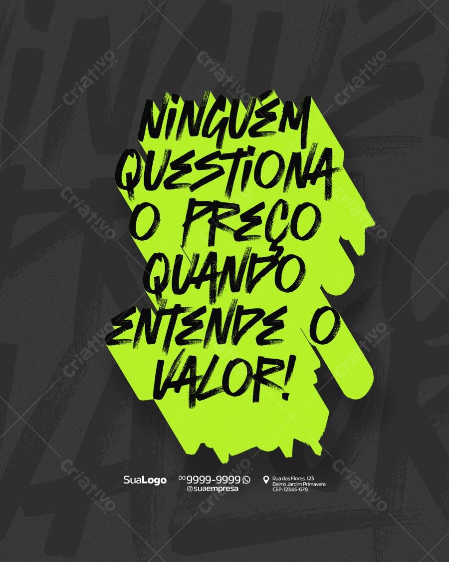Flyer Motivacional para Negócios PSD Editável