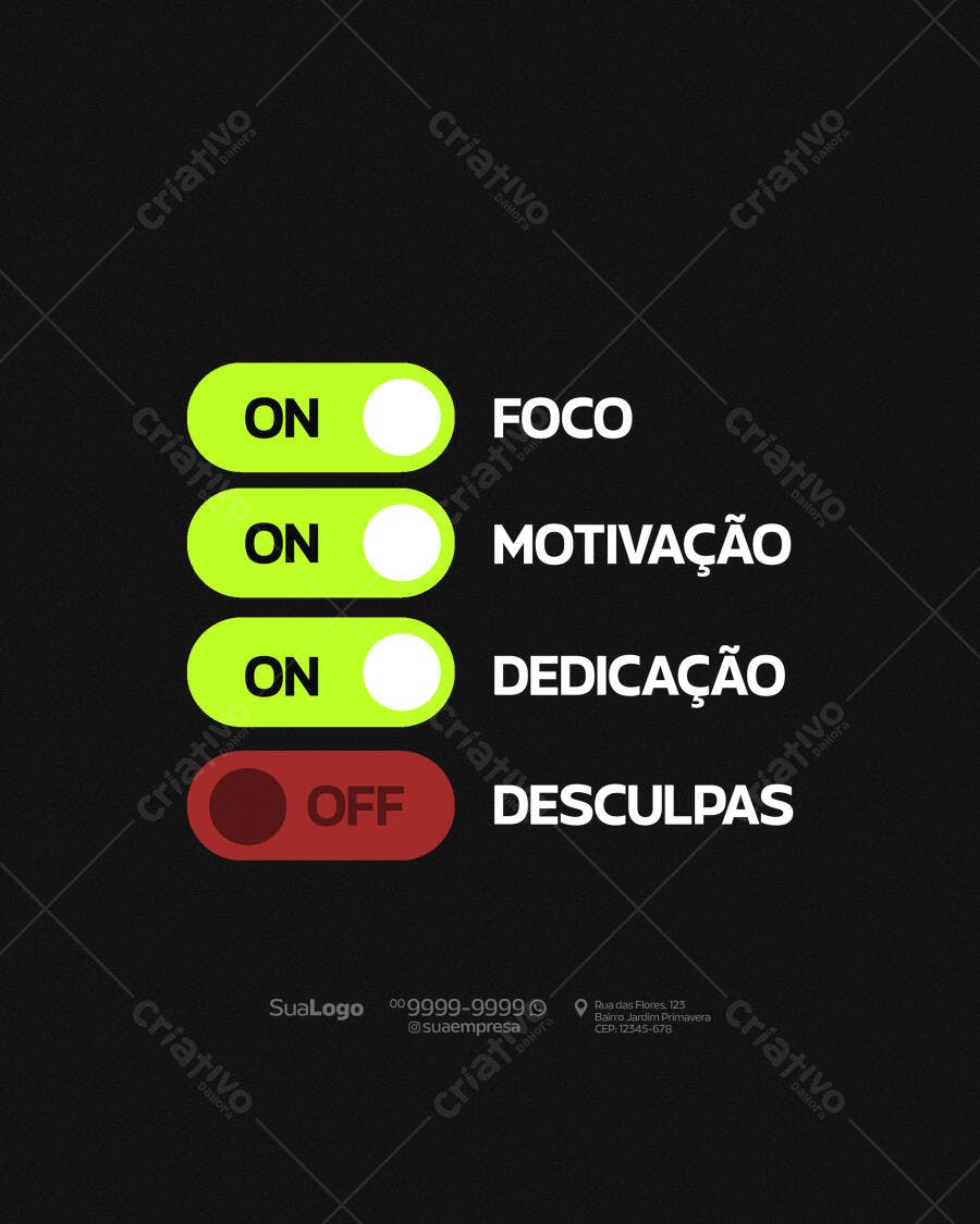 Post para Motivação PSD Editável