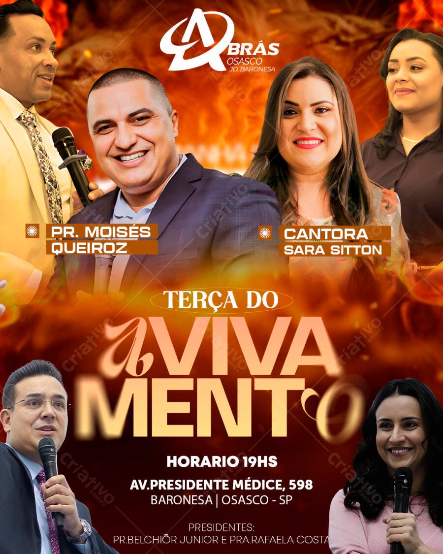 Flyer Terça do Avivamento PSD Editável