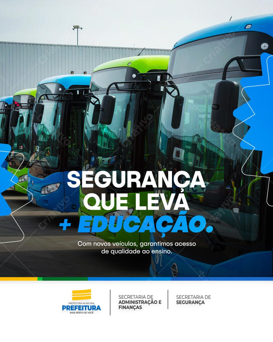Flyer Segurança Escolar PSD Editável