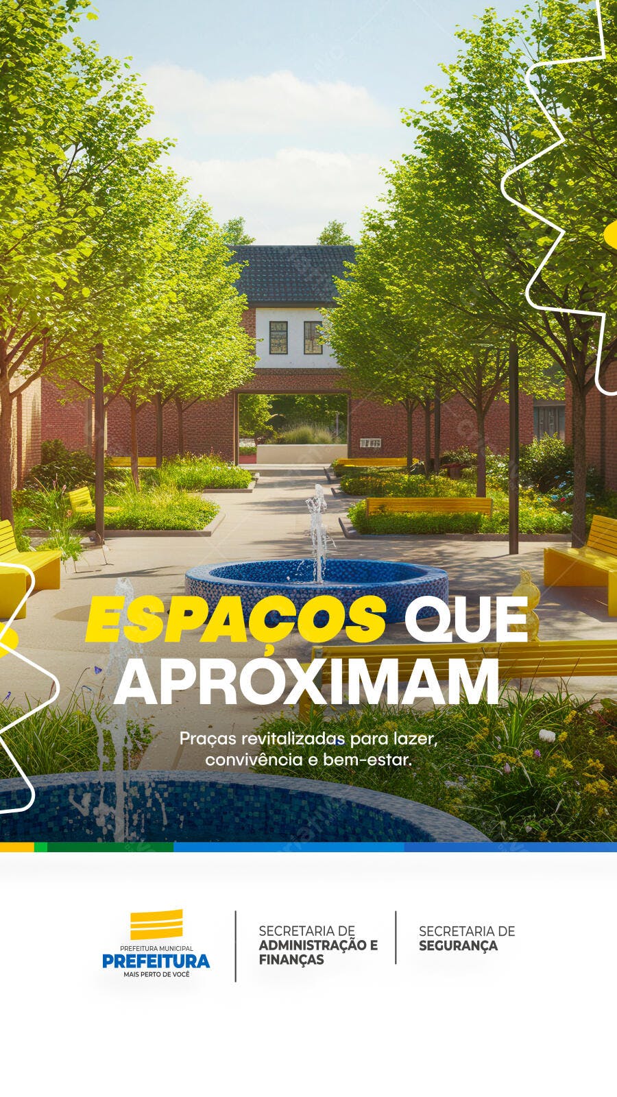 Flyer Praças Revitalizadas PSD Editável