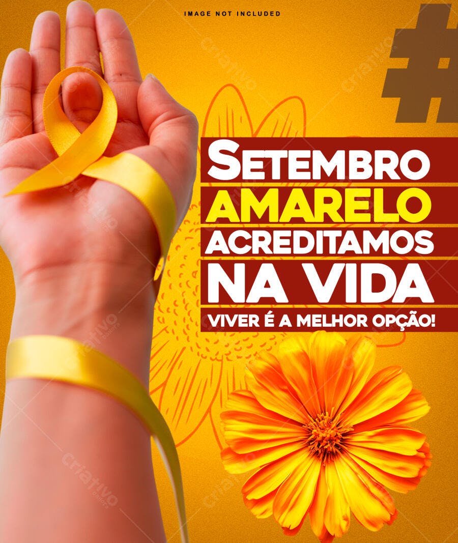 Flyer Setembro Amarelo PSD Editável