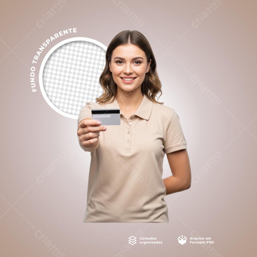 Mockup Cartão de Crédito PSD Editável