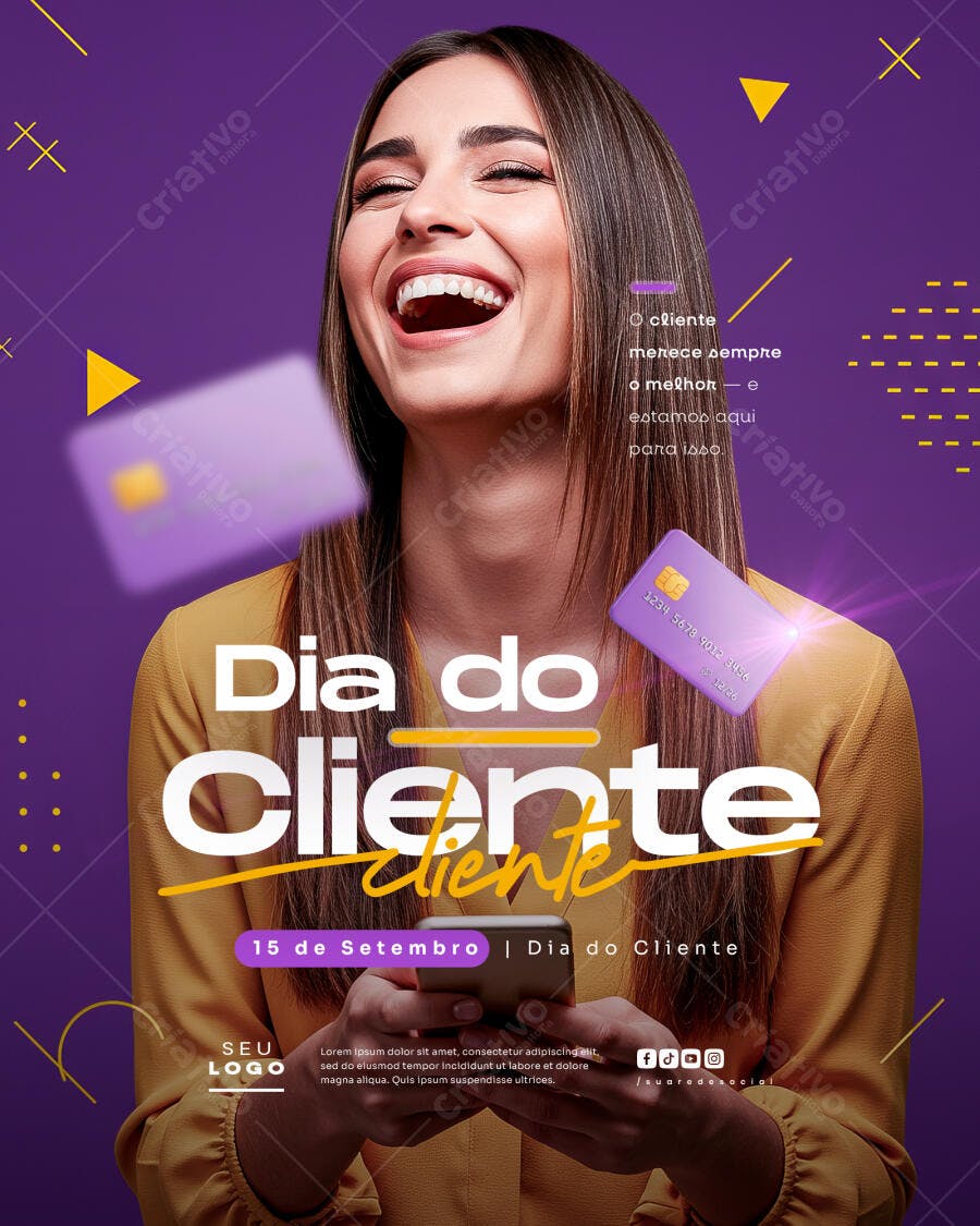 Flyer Dia do Cliente PSD Editável