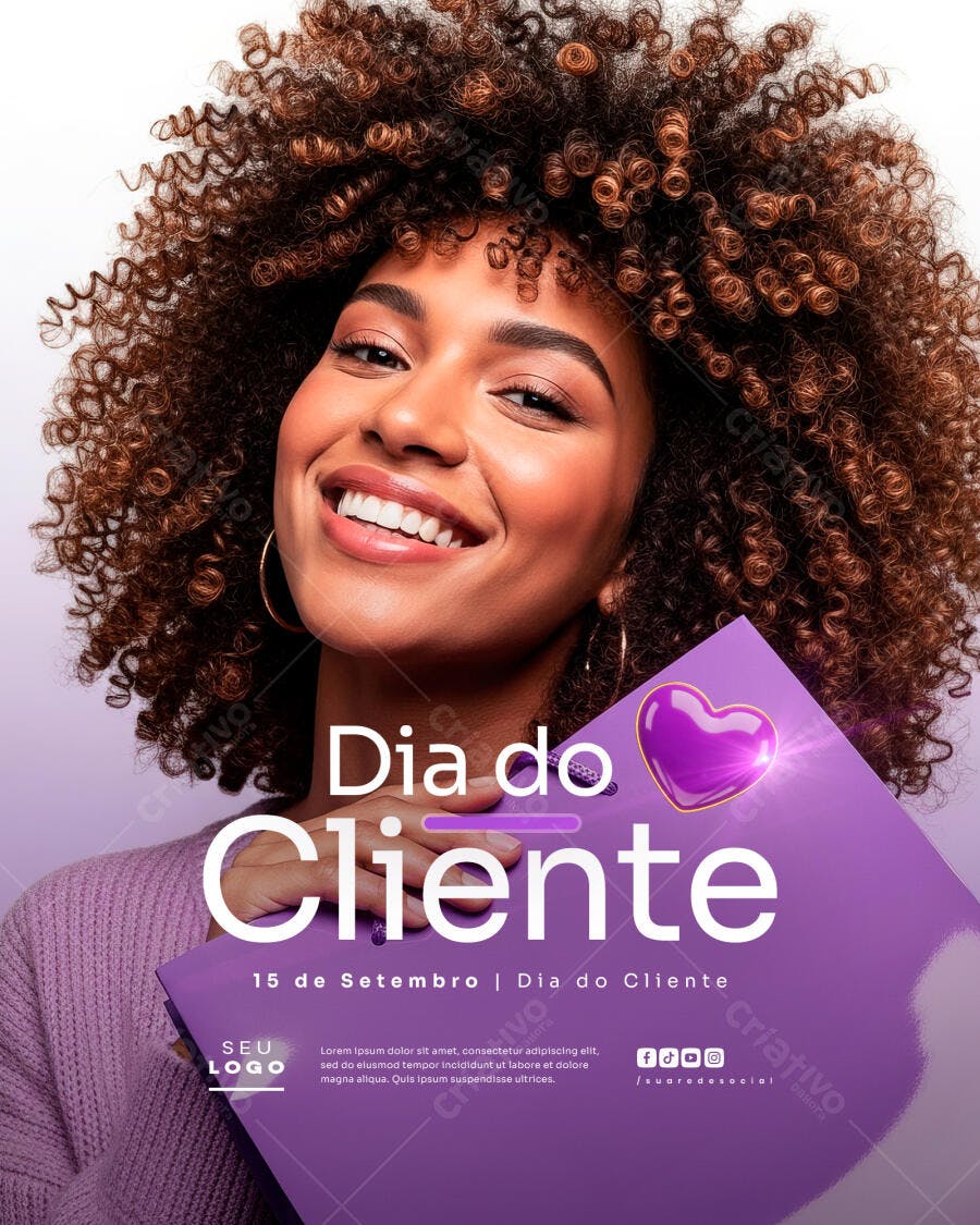 Flyer Dia do Cliente PSD Editável