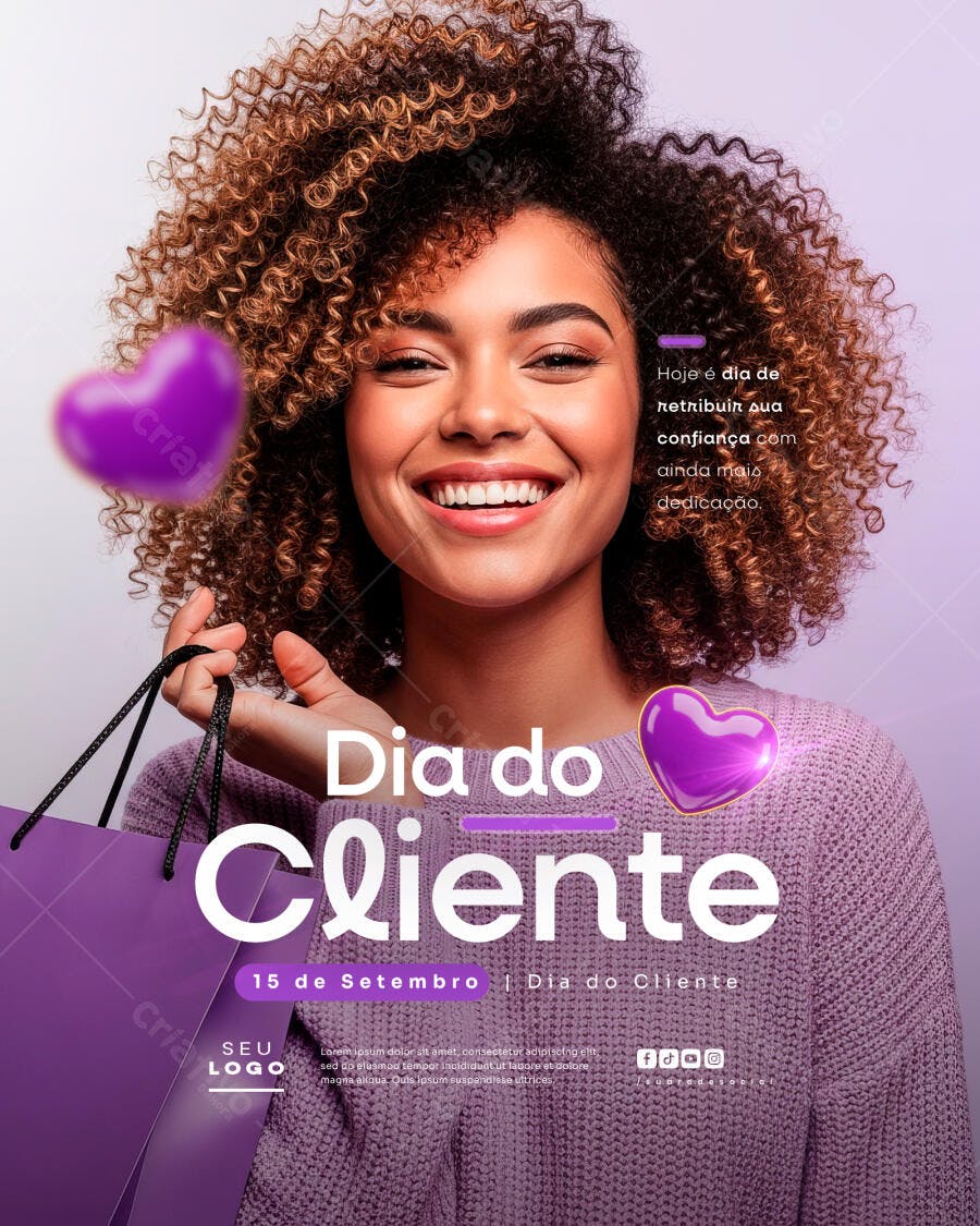Flyer Dia do Cliente PSD Editável