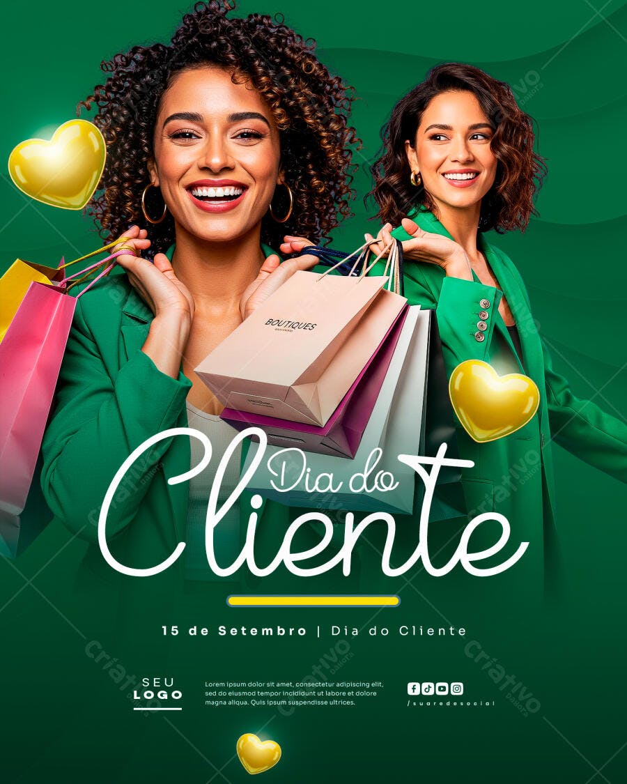 Flyer Dia do Cliente PSD Editável
