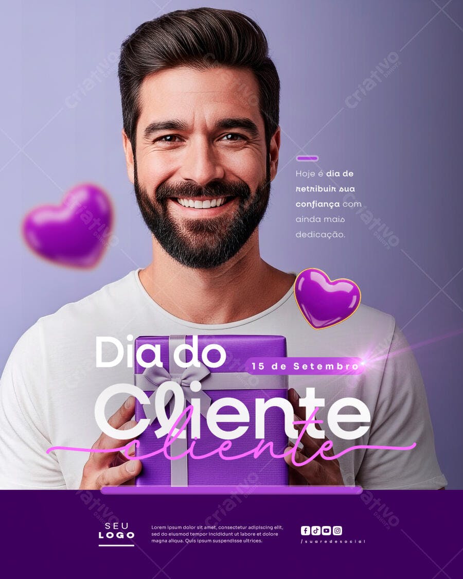 Flyer Dia do Cliente PSD Editável