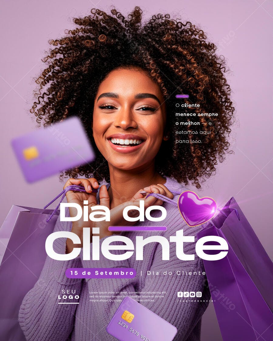 Flyer Dia do Cliente PSD Editável