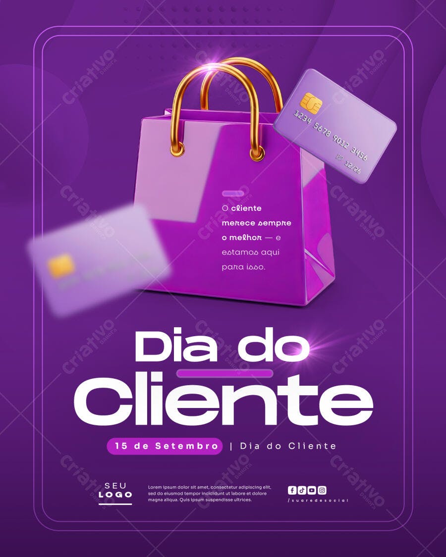 Flyer Dia do Cliente PSD Editável