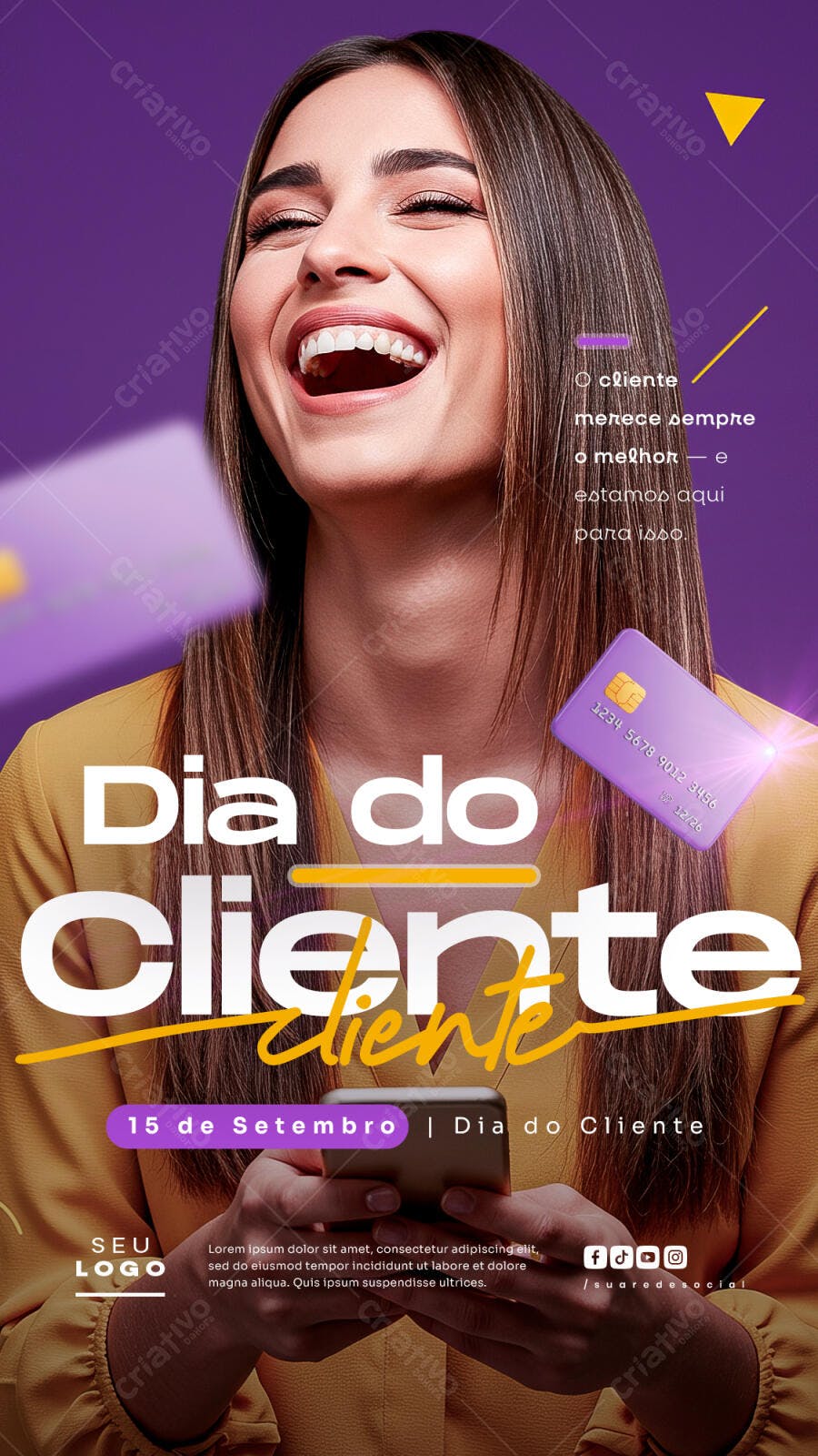 Flyer Dia do Cliente PSD Editável