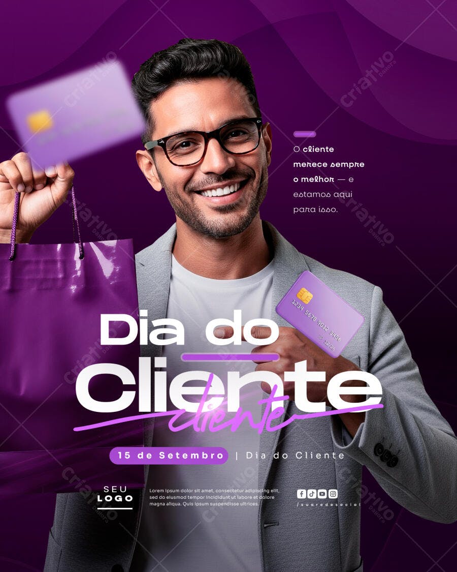 Flyer Dia do Cliente PSD Editável