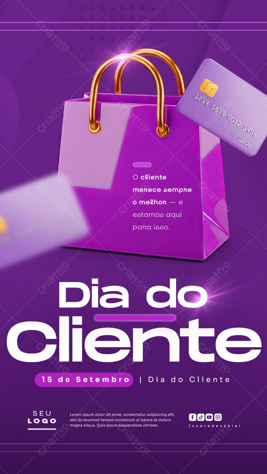 Flyer Dia do Cliente PSD Editável