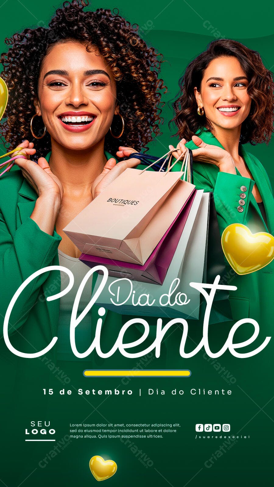 Flyer Dia do Cliente PSD Editável