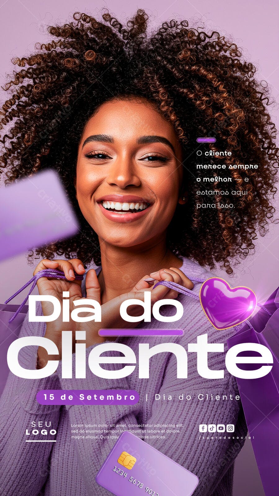 Flyer Dia do Cliente PSD Editável