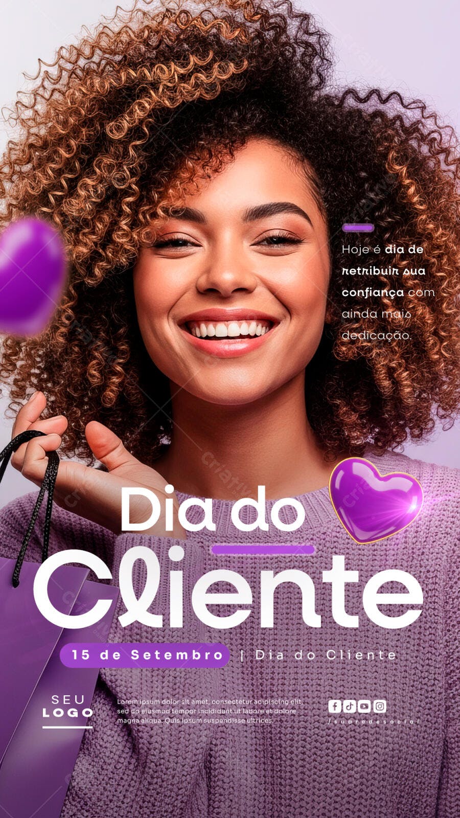 Flyer Dia do Cliente PSD Editável