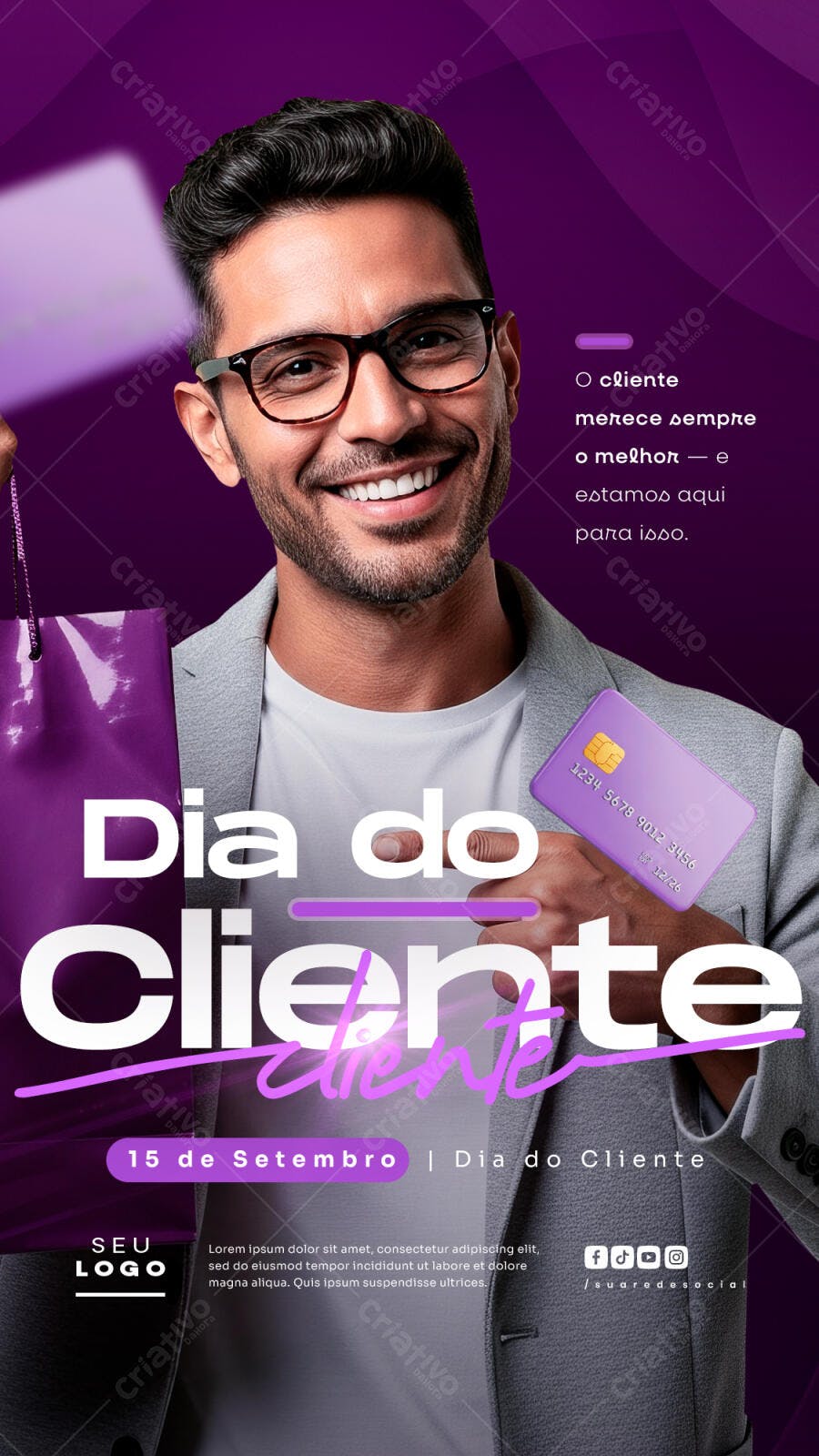 Flyer Dia do Cliente PSD Editável