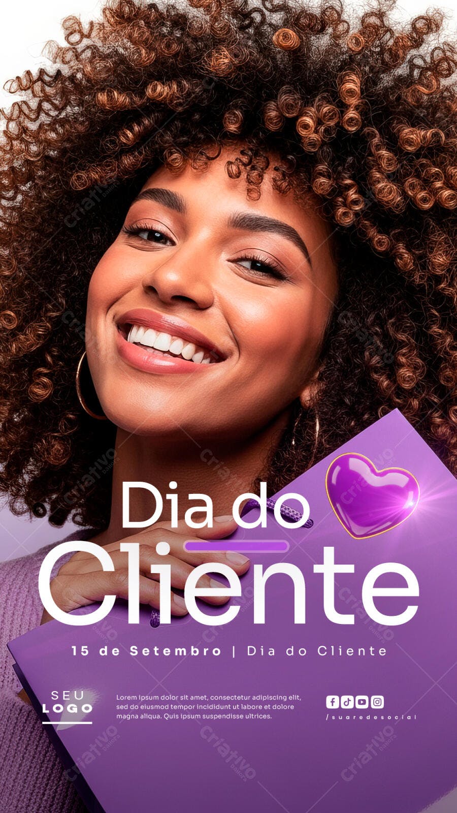 Flyer Dia do Cliente PSD Editável