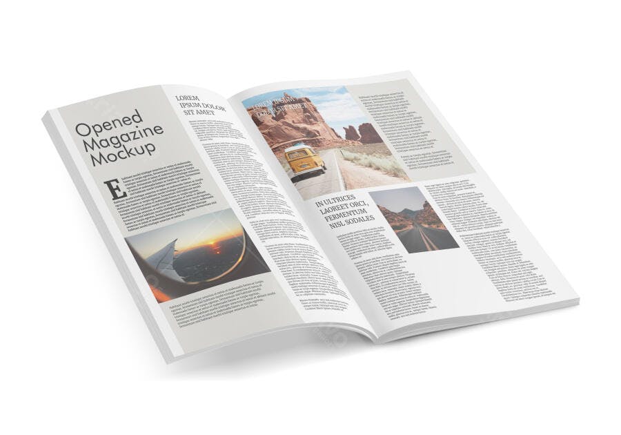 Mockup Revista Aberto: Design Moderno e Realista