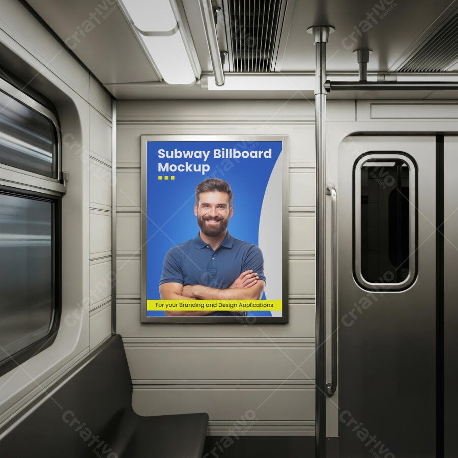 Mockup de Anúncio em Metrô: Design Moderno