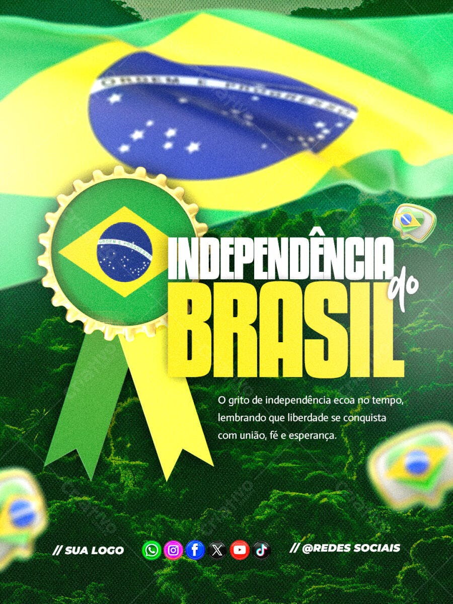 Flyer para 7 de Setembro PSD Editável