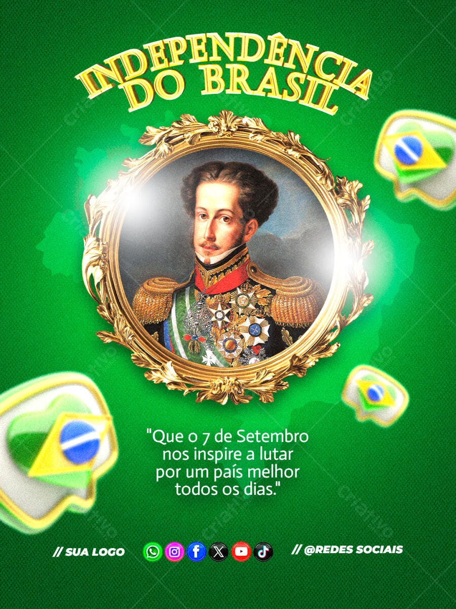 Postagem 7 de Setembro PSD Editável
