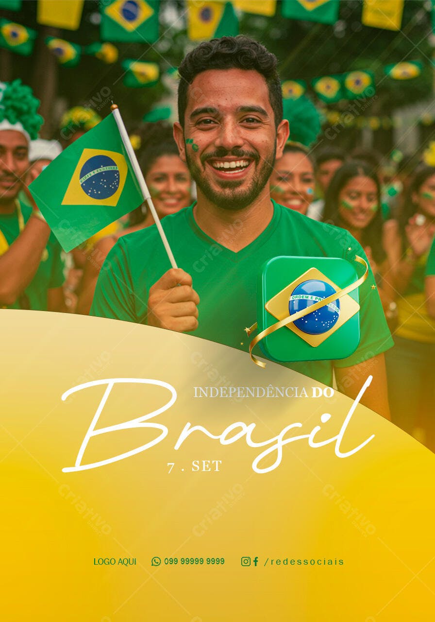 Flyer para o 7 de Setembro PSD Editável