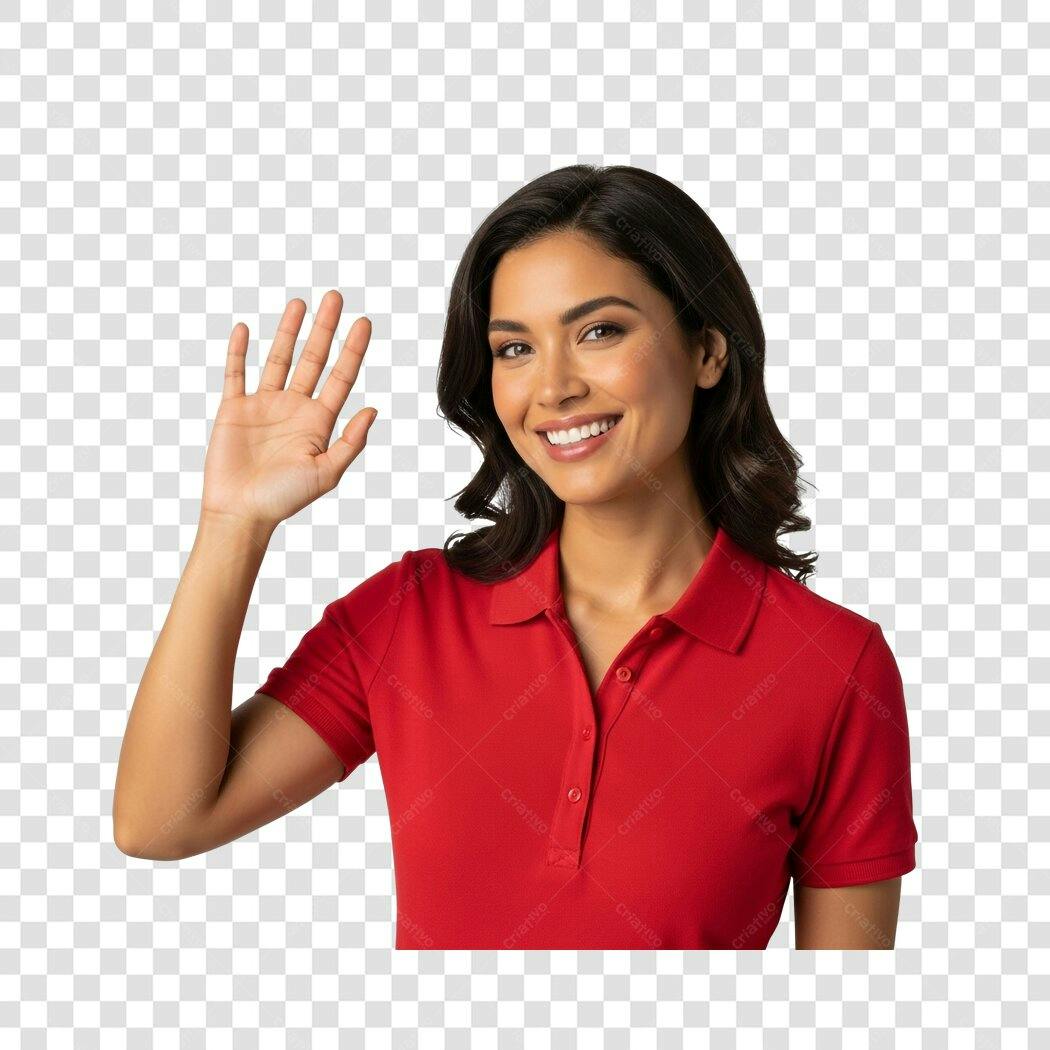 Icone Boas Vindas com Mulher PNG com fundo transparente