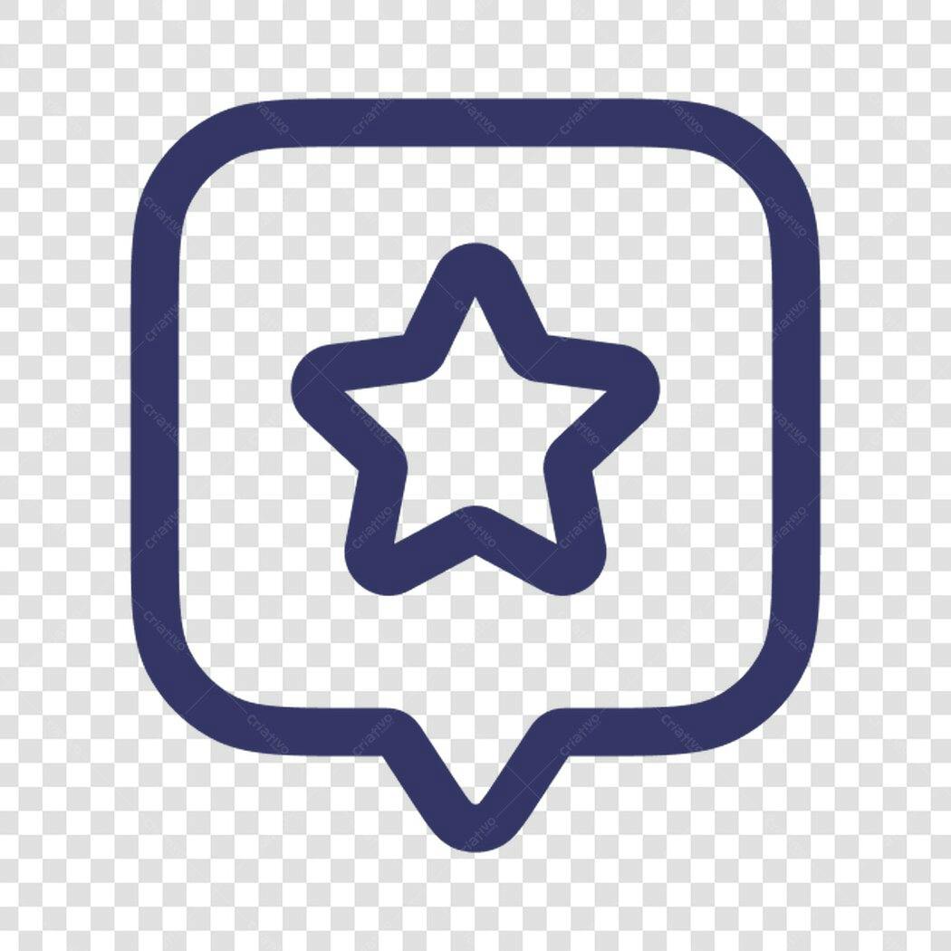 Icone Avaliação Estrela PNG com fundo transparente