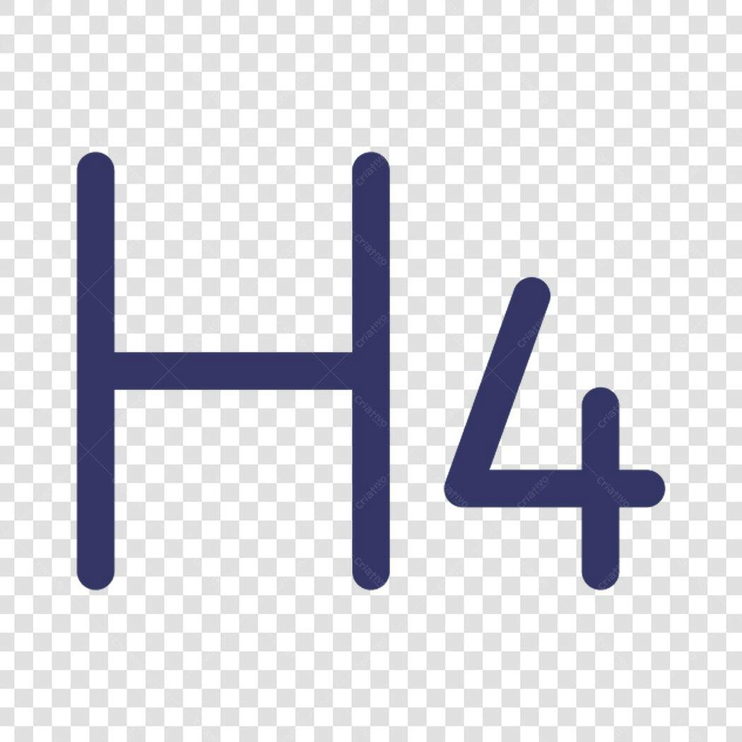 Icone H4 PNG com fundo transparente