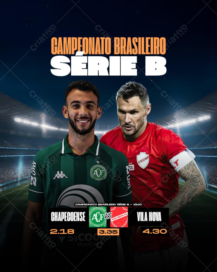 Flyer Campeonato Brasileiro Série B PSD Editável