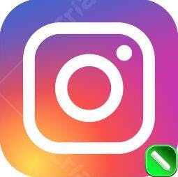 Ícone vetorial Instagram edição gradiente flat design vetor