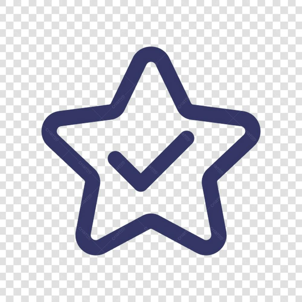 Icon PNG Star with Checkmark with Transparent Background | PNG Premium ...